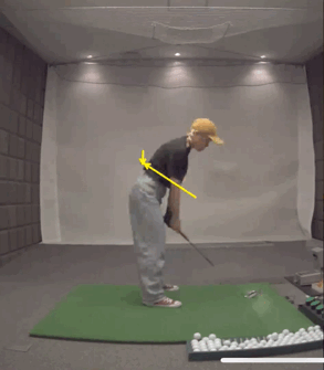 テイクバックでクラブが通過する位置