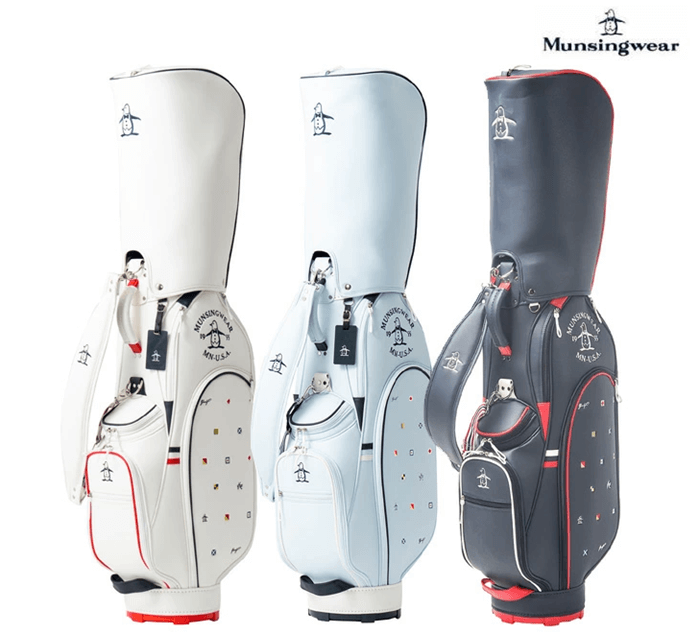 Callaway ストライプデザイン スタンドバッグ 白 黒 赤