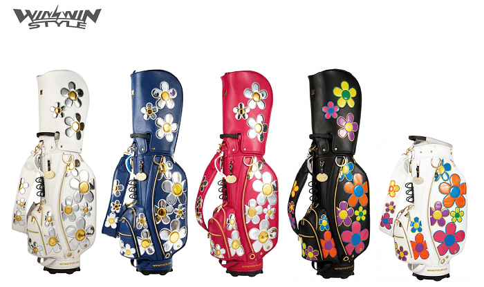 ウィンウィンスタイル デイジーカートバッグ（ゴールド・カラフル）