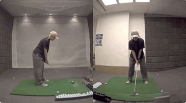 ハイスピードカメラで録画したスイング動画