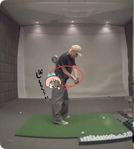 ハイスピードカメラで撮影したスイング動画